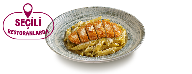 Sevdiğiniz Bademli Çıtır Schnitzel, pesto soslu pennemizle buluştu!