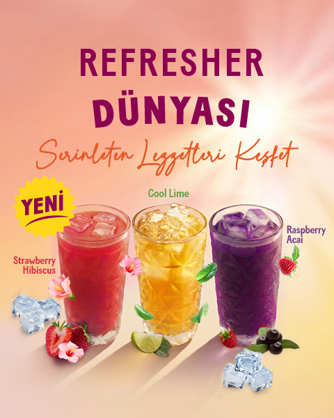 Yepyeni Refresherlar ile serinleten lezzetleri keşfet!