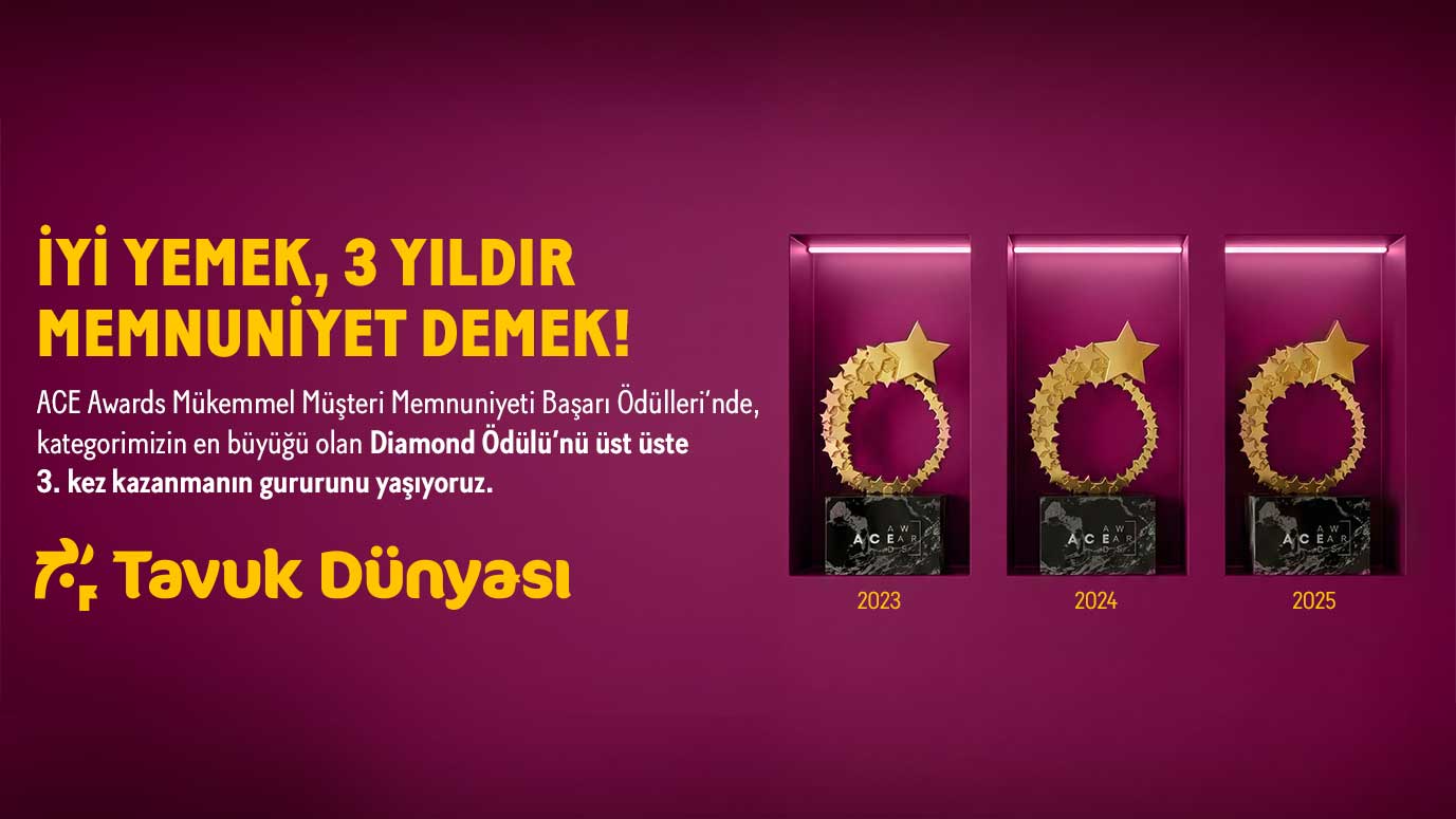 Tavuk Dünyası Üst Üste Üçüncü Kez “En İyi Müşteri Memnuniyeti Sağlayan Marka” Seçildi!