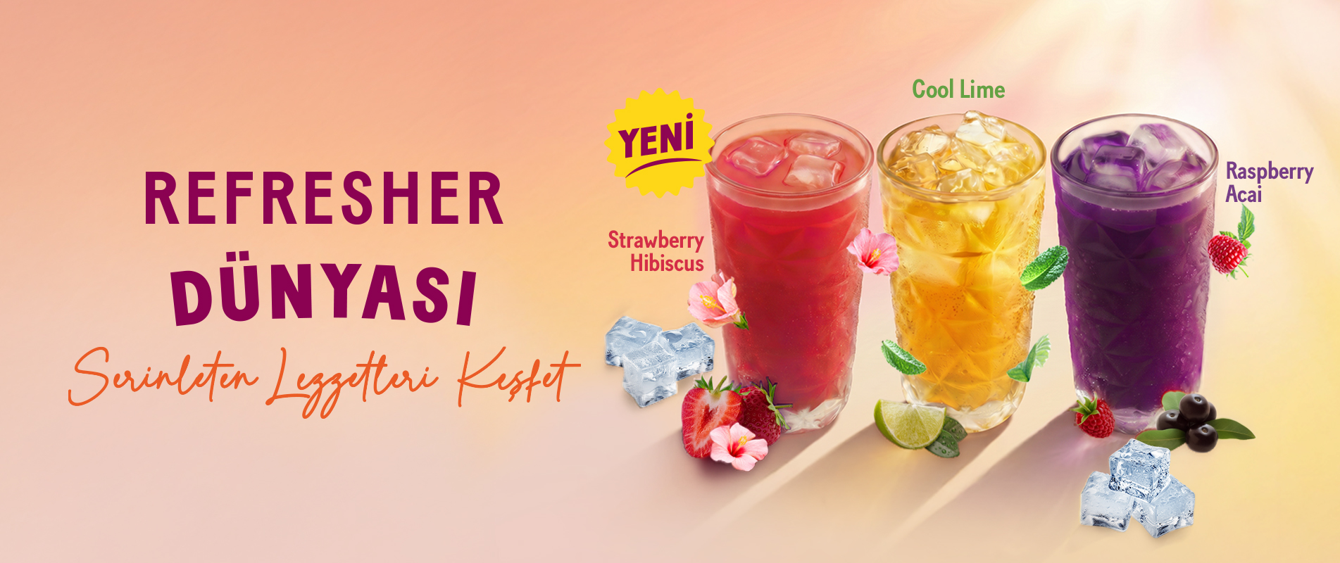 Yepyeni Refresherlar ile serinleten lezzetleri keşfet!