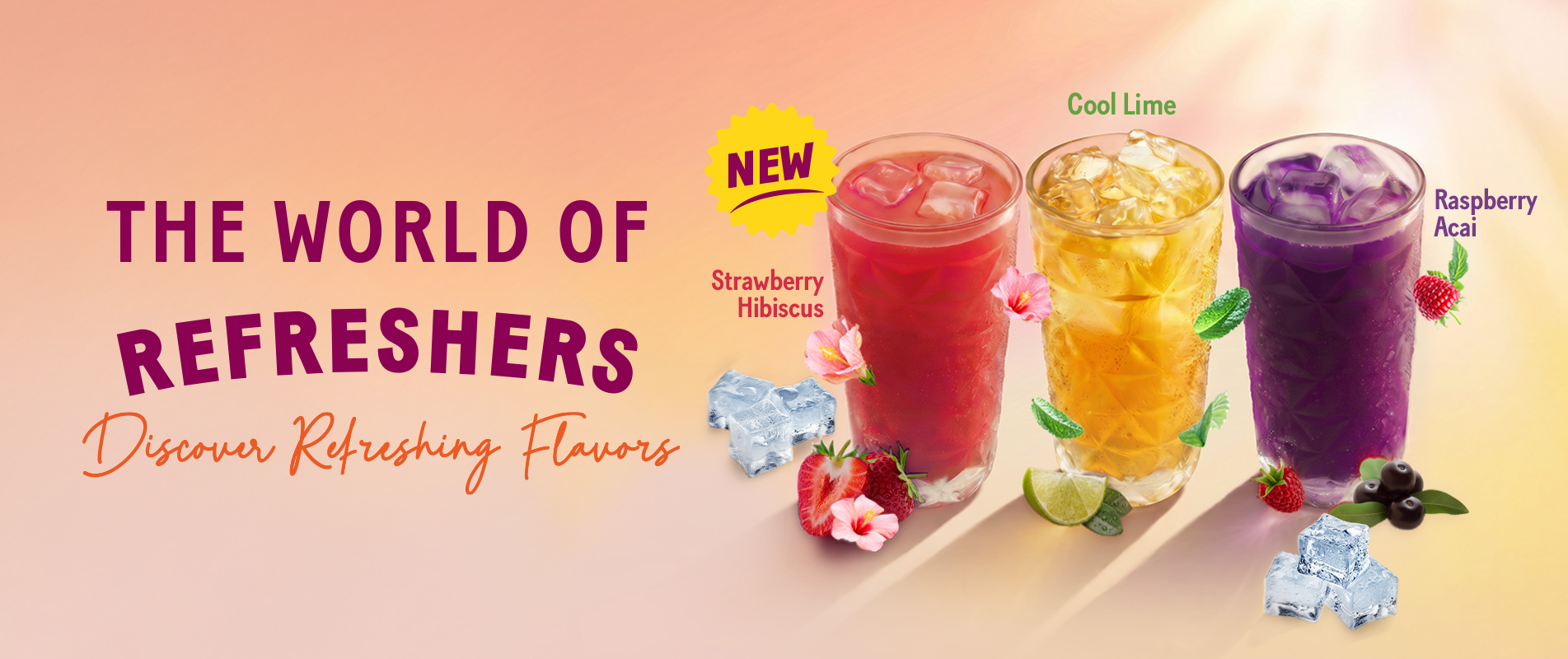 Discover refreshing flavors with the brand new Refreshers!